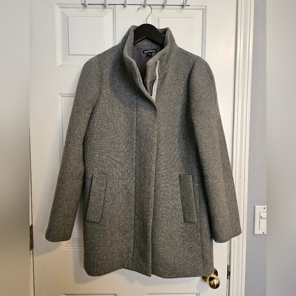 J Crew Gray City Coat Size 6